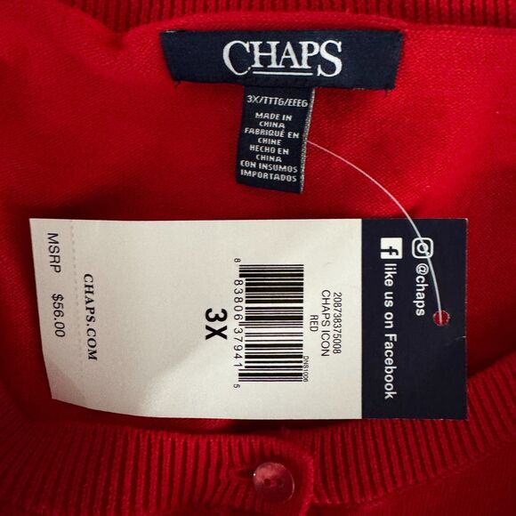 New Chaps Button Down Cardigan Sweater Women's Plus Size 3XL - Picture 3 of 8